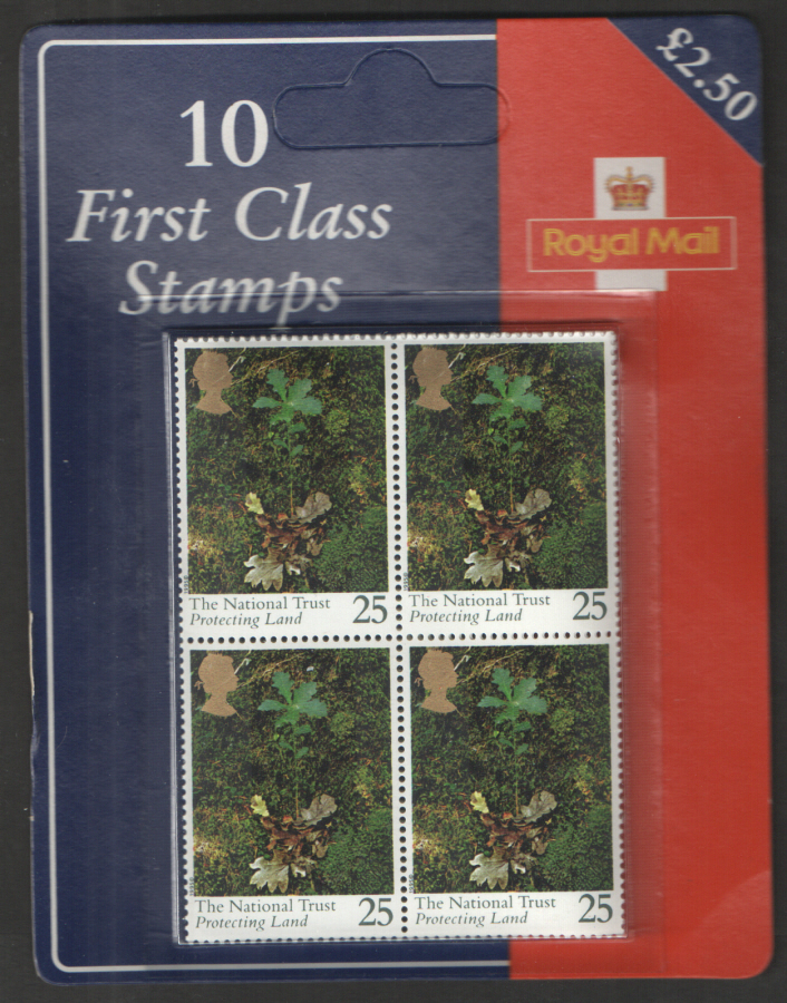 (image for) 1995 National Trust 10 x 25p Royal Mail retail pack